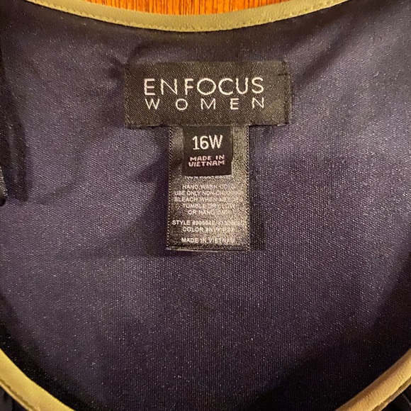 ENFOCUS blue chiffon dress | 16W - Picture 2 of 3